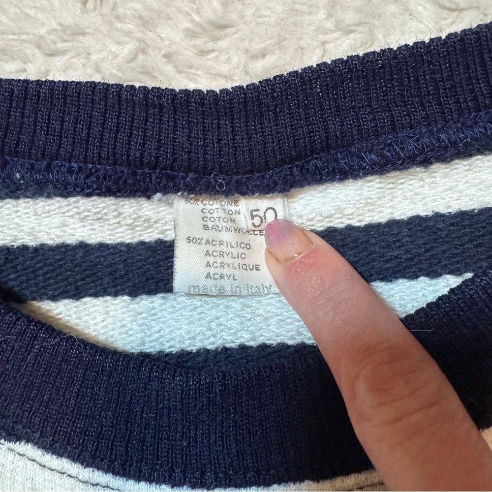 90s GREEN COAST Yachting Outfits Marine Sweatshirt Made in Italy  large - Picture 4 of 6